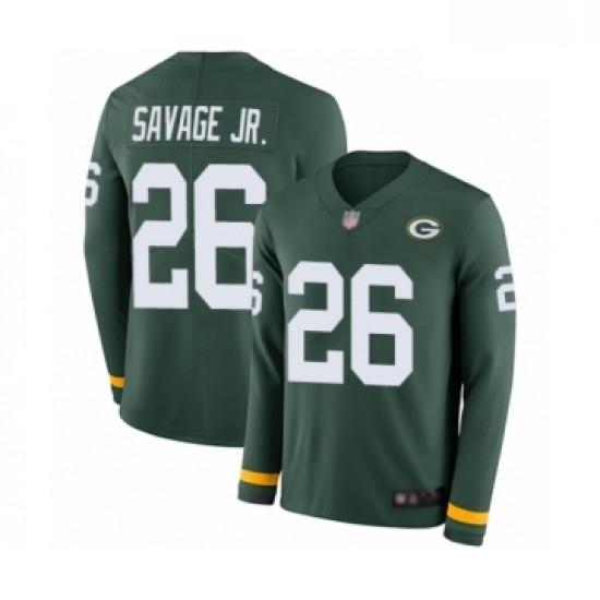 Youth Green Bay Packers 26 Darnell Savage Jr Limited Green Therma Long Sleeve Football Jersey Youth Green Bay Packers 26 Darnell Savage Jr Limited Green Therma Long Sleeve Football Jersey