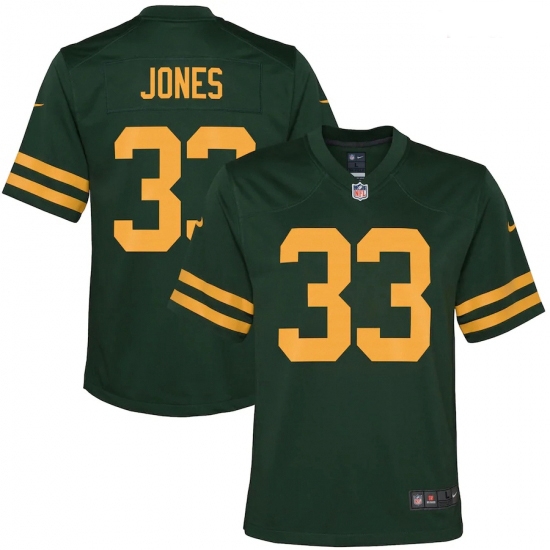 Youth Green Bay Packers #33 Aaron Jones Nike Green Alternate Game Player Jersey Youth Green Bay Packers #33 Aaron Jones Nike Green Alternate Game Player Jersey