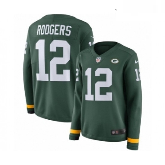 Youth Nike Green Bay Packers 12 Aaron Rodgers Limited Green Therma Long Sleeve NFL Jersey Youth Nike Green Bay Packers 12 Aaron Rodgers Limited Green Therma Long Sleeve NFL Jersey