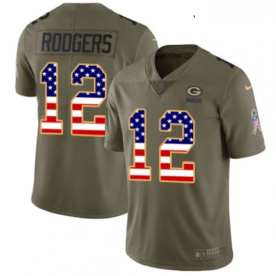 Youth Nike Green Bay Packers 12 Aaron Rodgers Limited OliveUSA Flag 2017 Salute to Service NFL Jersey Youth Nike Green Bay Packers 12 Aaron Rodgers Limited OliveUSA Flag 2017 Salute to Service NFL Jersey
