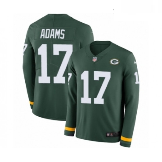 Youth Nike Green Bay Packers 17 Davante Adams Limited Green Therma Long Sleeve NFL Jersey Youth Nike Green Bay Packers 17 Davante Adams Limited Green Therma Long Sleeve NFL Jersey