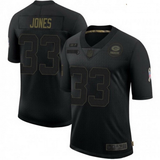 Youth Nike Green Bay Packers 33 Aaron Jones 2020 Black Salute To Service Jersey Youth Nike Green Bay Packers 33 Aaron Jones 2020 Black Salute To Service Jersey