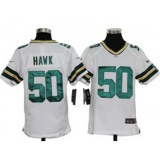 Youth Nike Green Bay Packers 50# A.J. Hawk Game White Color Jersey Youth Nike Green Bay Packers 50# A.J. Hawk Game White Color Jersey