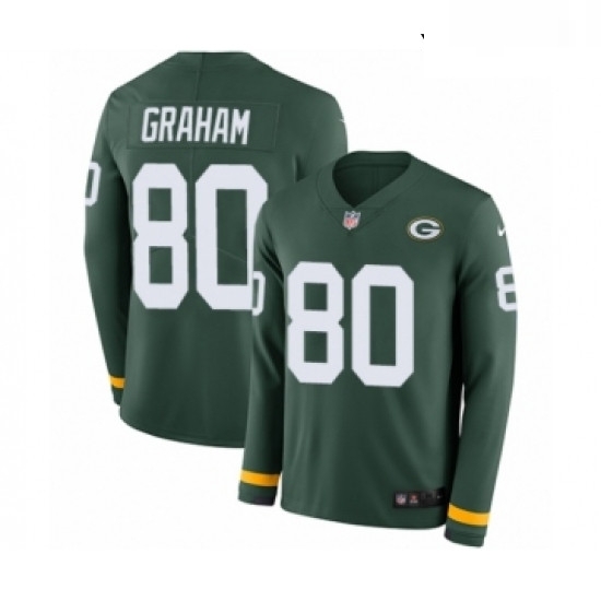 Youth Nike Green Bay Packers 80 Jimmy Graham Limited Green Therma Long Sleeve NFL Jersey Youth Nike Green Bay Packers 80 Jimmy Graham Limited Green Therma Long Sleeve NFL Jersey