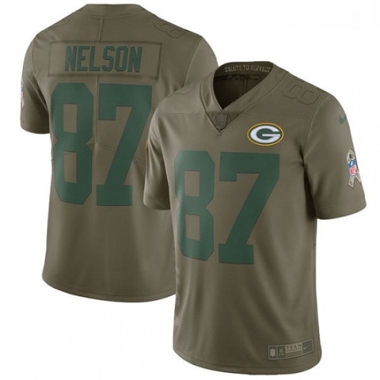 Youth Nike Green Bay Packers 87 Jordy Nelson Limited Olive 2017 Salute to Service NFL Jersey Youth Nike Green Bay Packers 87 Jordy Nelson Limited Olive 2017 Salute to Service NFL Jersey