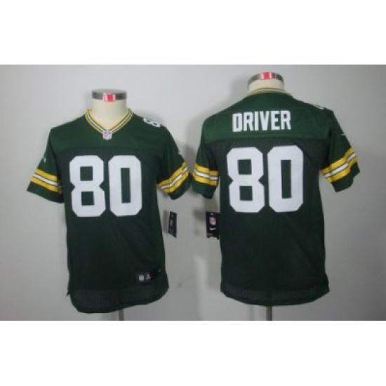 Youth Nike NFL Green Bay Packers #80 Donald Driver Green Color[Youth Limited Jerseys]