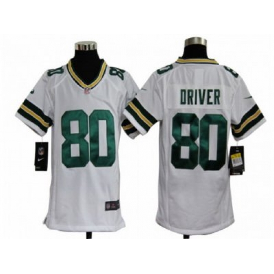 Youth Nike NFL Green Bay Packers #80 Donald Driver White Jerseys Youth Nike NFL Green Bay Packers #80 Donald Driver White Jerseys