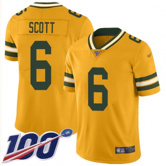 Youth Packers 6 JK Scott Gold Stitched Football Limited Inverted Legend 100th Season Jersey Youth Packers 6 JK Scott Gold Stitched Football Limited Inverted Legend 100th Season Jersey