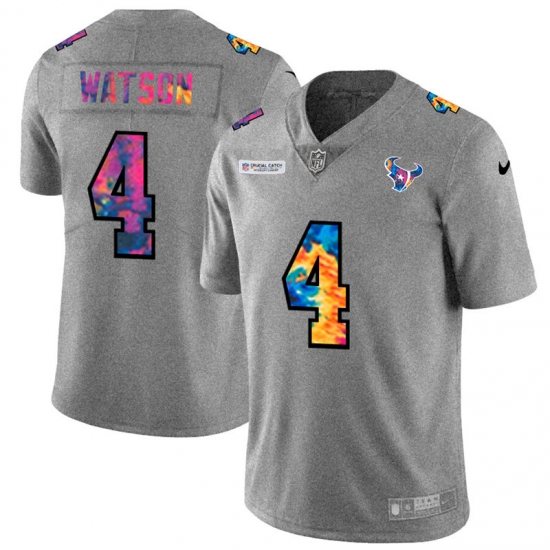 Houston Texans 4 Deshaun Watson Men Nike Multi Color 2020 NFL Crucial Catch NFL Jersey Greyheather Houston Texans 4 Deshaun Watson Men Nike Multi Color 2020 NFL Crucial Catch NFL Jersey Greyheather