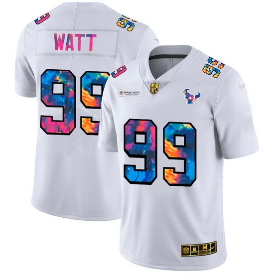 Houston Texans 99 J J Watt Men White Nike Multi Color 2020 NFL Crucial Catch Limited NFL Jersey Houston Texans 99 J J Watt Men White Nike Multi Color 2020 NFL Crucial Catch Limited NFL Jersey