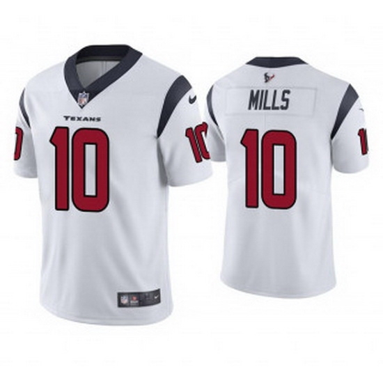 Men Houston Texans 10 Davis Mills White Vapor Untouchable Limited Stitched Jersey Men Houston Texans 10 Davis Mills White Vapor Untouchable Limited Stitched Jersey