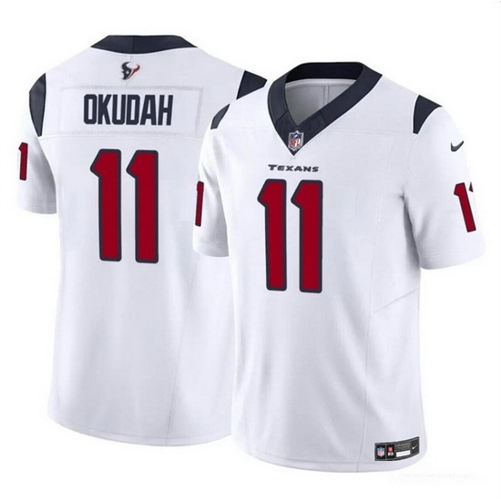 Men Houston Texans 11 Jeff Okudah White 2024 F U S E Vapor Untouchable Stitched Football Jersey Men Houston Texans 11 Jeff Okudah White 2024 F U S E Vapor Untouchable Stitched Football Jersey