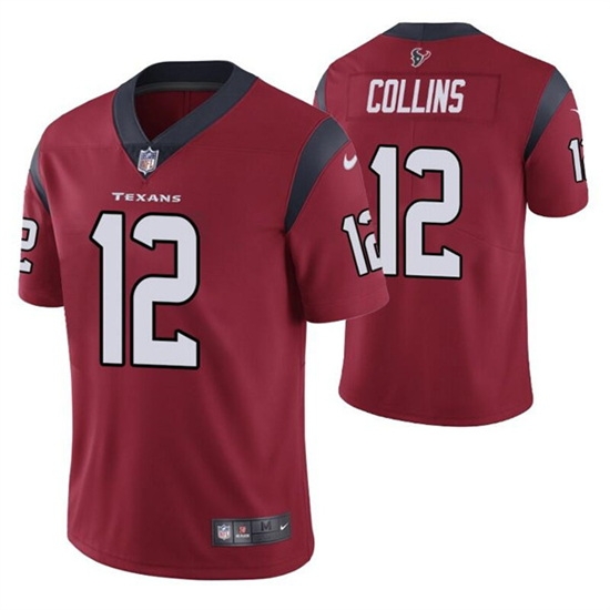 Men Houston Texans 12 Nico Collins Red Vapor Untouchable Limited Stitched Jersey Men Houston Texans 12 Nico Collins Red Vapor Untouchable Limited Stitched Jersey