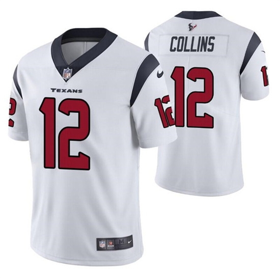 Men Houston Texans 12 Nico Collins White Vapor Untouchable Limited Stitched Jersey Men Houston Texans 12 Nico Collins White Vapor Untouchable Limited Stitched Jersey