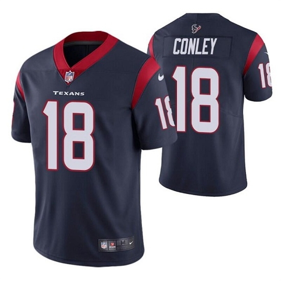 Men Houston Texans 18 Chris Conley Navy Vapor Untouchable Limited Stitched Jersey Men Houston Texans 18 Chris Conley Navy Vapor Untouchable Limited Stitched Jersey
