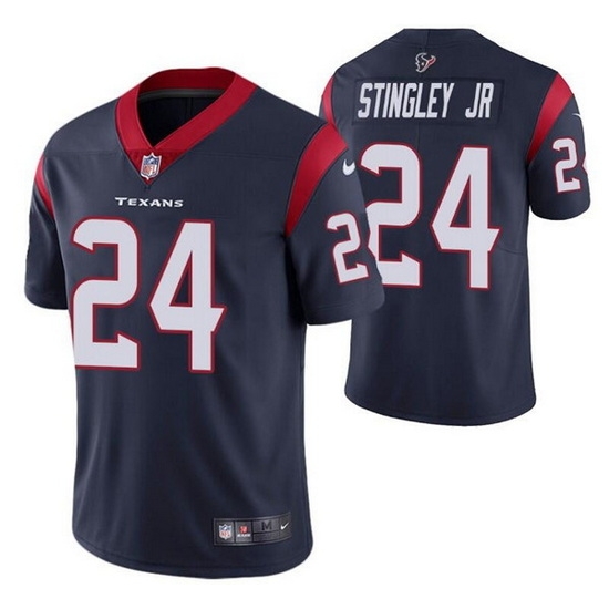 Men Houston Texans 24 Derek Stingley Jr Navy Vapor Untouchable Limited Stitched jersey Men Houston Texans 24 Derek Stingley Jr Navy Vapor Untouchable Limited Stitched jersey