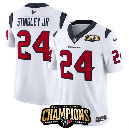Men Houston Texans 24 Derek Stingley Jr White 2023 F U S E AFC South Champions Patch Vapor Untouchable Limited Stitched Football Jersey Men Houston Texans 24 Derek Stingley Jr White 2023 F U S E AFC South Champions Patch Vapor Untouchable Limited Stitched Football Jersey