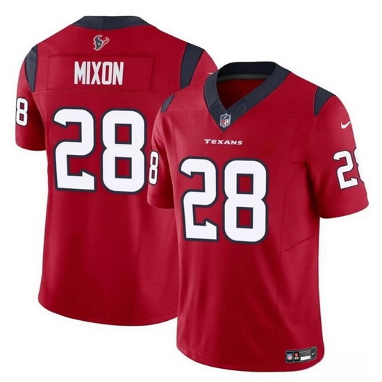 Men Houston Texans 28 Joe Mixon Red 2024 F U S E Vapor Untouchable Stitched Football Jersey Men Houston Texans 28 Joe Mixon Red 2024 F U S E Vapor Untouchable Stitched Football Jersey