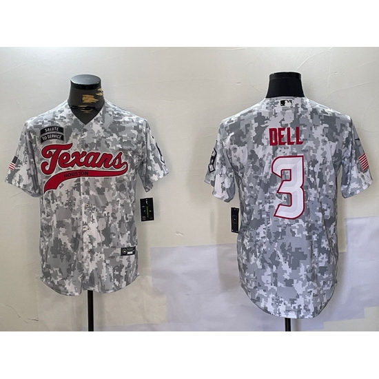 Men Houston Texans 3 Tank Dell Camo With Patch Cool Base Stitched Baseball Jersey Men Houston Texans 3 Tank Dell Camo With Patch Cool Base Stitched Baseball Jersey