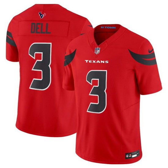 Men Houston Texans 3 Tank Dell Red 2024 Alternate F U S E Vapor Stitched Jersey Men Houston Texans 3 Tank Dell Red 2024 Alternate F U S E Vapor Stitched Jersey