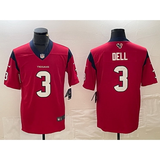 Men Houston Texans 3 Tank Dell Red Vapor Untouchable Stitched Football Jersey Men Houston Texans 3 Tank Dell Red Vapor Untouchable Stitched Football Jersey