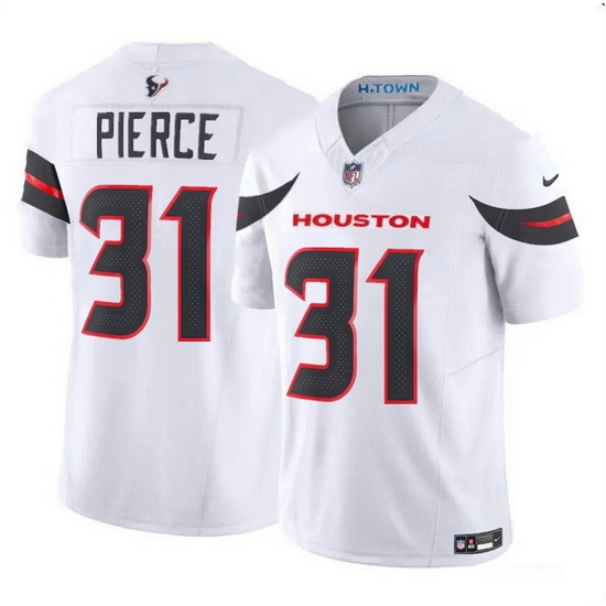 Men Houston Texans 31 Dameon Pierce White 2024 Vapor F U S E Limited Stitched Jersey Men Houston Texans 31 Dameon Pierce White 2024 Vapor F U S E Limited Stitched Jersey