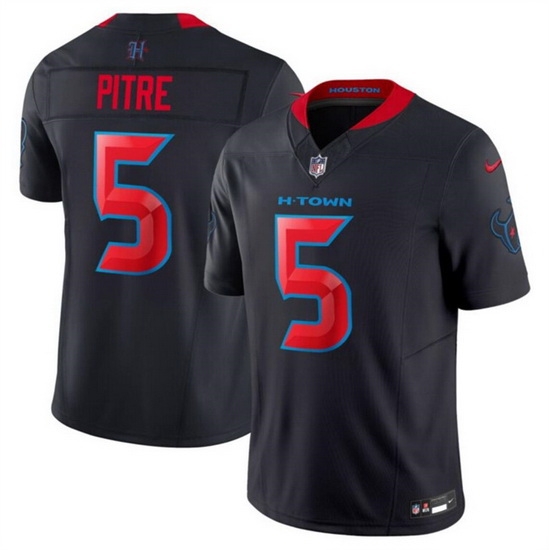 Men Houston Texans 5 Jalen Pitre Navy 2024 2nd Alternate F U S E Vapor Stitched Jersey Men Houston Texans 5 Jalen Pitre Navy 2024 2nd Alternate F U S E Vapor Stitched Jersey