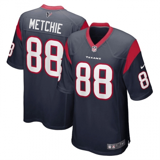 Men Houston Texans 88 John Metchie Navy Stitched Game Jersey Men Houston Texans 88 John Metchie Navy Stitched Game Jersey