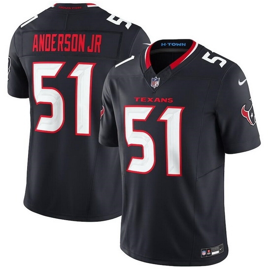 Men Houston Texans Active Player Custom Navy 2024 F U S E Vapor Stitched Jersey Men Houston Texans Active Player Custom Navy 2024 F U S E Vapor Stitched Jersey