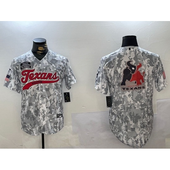 Men Houston Texans Blank Camo With Patch Cool Base Stitched Baseball Jersey 2 Men Houston Texans Blank Camo With Patch Cool Base Stitched Baseball Jersey 2