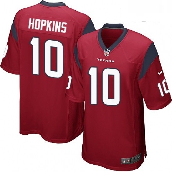 Men Nike Houston Texans 10 DeAndre Hopkins Game Red Alternate NFL Jersey Men Nike Houston Texans 10 DeAndre Hopkins Game Red Alternate NFL Jersey