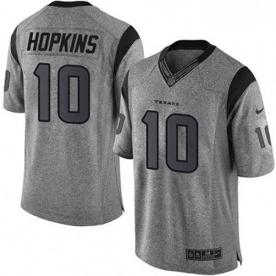 Men Nike Houston Texans 10 DeAndre Hopkins Limited Gray Gridiron NFL Jersey Men Nike Houston Texans 10 DeAndre Hopkins Limited Gray Gridiron NFL Jersey