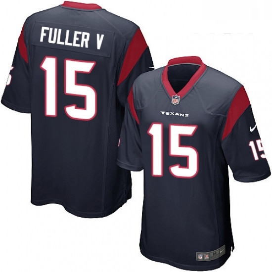 Men Nike Houston Texans 15 Will Fuller V Game Navy Blue Team Color NFL Jersey Men Nike Houston Texans 15 Will Fuller V Game Navy Blue Team Color NFL Jersey