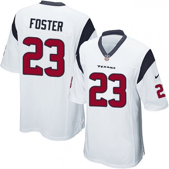 Men Nike Houston Texans 23 Arian Foster Game White NFL Jersey Men Nike Houston Texans 23 Arian Foster Game White NFL Jersey