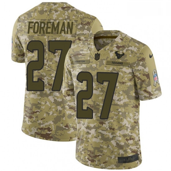 Men Nike Houston Texans 27 DOnta Foreman Limited Camo 2018 Salute to Service NFL Jerse Men Nike Houston Texans 27 DOnta Foreman Limited Camo 2018 Salute to Service NFL Jerse