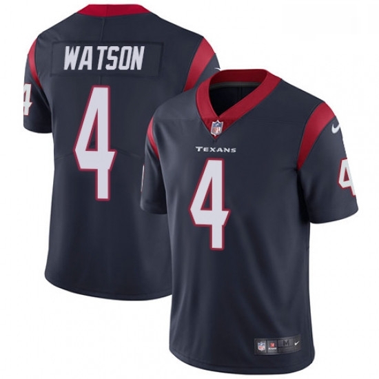 Men Nike Houston Texans 4 Deshaun Watson Limited Navy Blue Team Color Vapor Untouchable NFL Jersey Men Nike Houston Texans 4 Deshaun Watson Limited Navy Blue Team Color Vapor Untouchable NFL Jersey