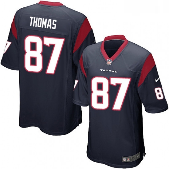Men Nike Houston Texans 87 Demaryius Thomas Game Navy Blue Team Color NFL Jersey Men Nike Houston Texans 87 Demaryius Thomas Game Navy Blue Team Color NFL Jersey