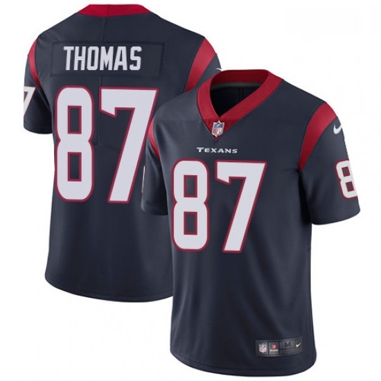 Men Nike Houston Texans 87 Demaryius Thomas Navy Blue Team Color Vapor Untouchable Limited Player NFL Jersey Men Nike Houston Texans 87 Demaryius Thomas Navy Blue Team Color Vapor Untouchable Limited Player NFL Jersey