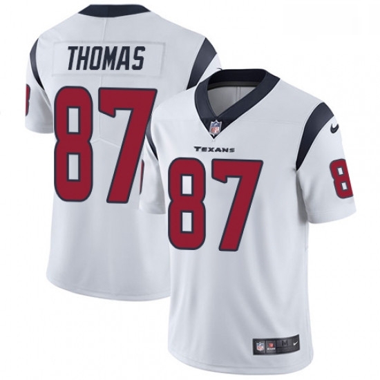 Men Nike Houston Texans 87 Demaryius Thomas White Vapor Untouchable Limited Player NFL Jersey Men Nike Houston Texans 87 Demaryius Thomas White Vapor Untouchable Limited Player NFL Jersey