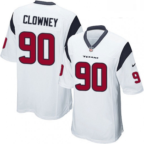 Men Nike Houston Texans 90 Jadeveon Clowney Game White NFL Jersey Men Nike Houston Texans 90 Jadeveon Clowney Game White NFL Jersey