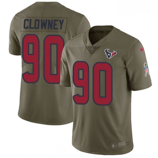 Men Nike Houston Texans 90 Jadeveon Clowney Limited Olive 2017 Salute to Service NFL Jersey Men Nike Houston Texans 90 Jadeveon Clowney Limited Olive 2017 Salute to Service NFL Jersey