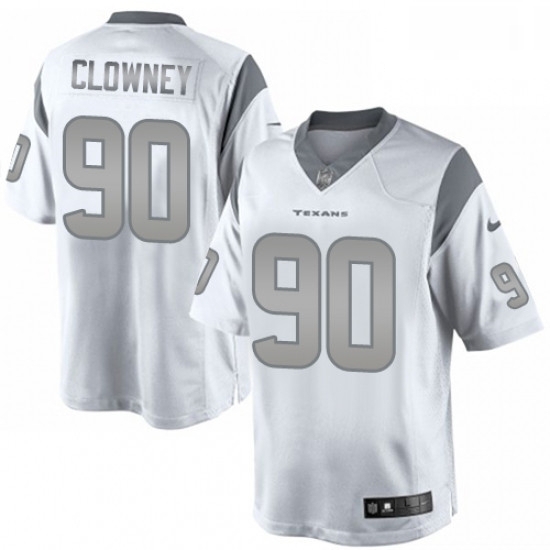 Men Nike Houston Texans 90 Jadeveon Clowney Limited White Platinum NFL Jersey Men Nike Houston Texans 90 Jadeveon Clowney Limited White Platinum NFL Jersey