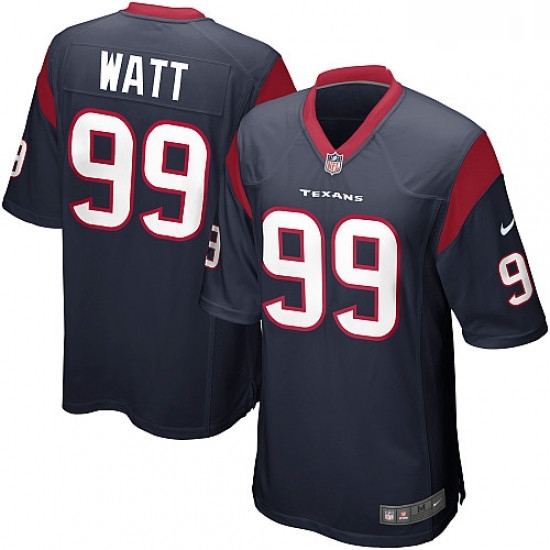 Men Nike Houston Texans 99 JJ Watt Game Navy Blue Team Color NFL Jersey Men Nike Houston Texans 99 JJ Watt Game Navy Blue Team Color NFL Jersey