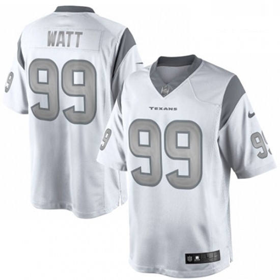 Men Nike Houston Texans 99 JJ Watt Limited White Platinum NFL Jersey Men Nike Houston Texans 99 JJ Watt Limited White Platinum NFL Jersey