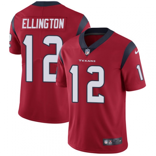 Men Nike Texans #12 Bruce Ellington Red Alternate Stitched NFL Vapor Untouchable Limited Jersey Men Nike Texans #12 Bruce Ellington Red Alternate Stitched NFL Vapor Untouchable Limited Jersey