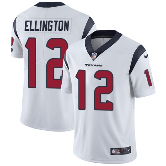 Men Nike Texans #12 Bruce Ellington White Stitched NFL Vapor Untouchable Limited Jersey Men Nike Texans #12 Bruce Ellington White Stitched NFL Vapor Untouchable Limited Jersey