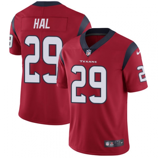 Men Nike Texans #29 Andre Hal Red Alternate Stitched NFL Vapor Untouchable Limited Jersey Men Nike Texans #29 Andre Hal Red Alternate Stitched NFL Vapor Untouchable Limited Jersey