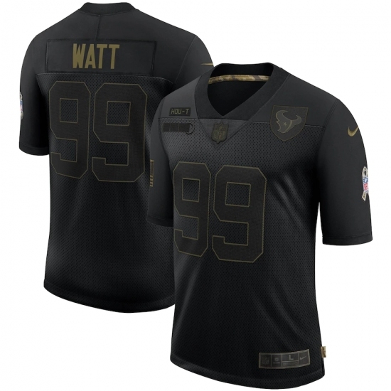 Men's Houston Texans #99 J.J. Watt Black Nike 2020 Salute To Service Limited Jersey Men's Houston Texans #99 J.J. Watt Black Nike 2020 Salute To Service Limited Jersey
