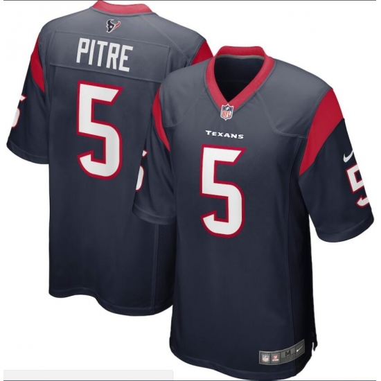 Men's Nike Houston Texans #5 Jalen Pitre Navy Vapor Limited Jersey Men's Nike Houston Texans #5 Jalen Pitre Navy Vapor Limited Jersey