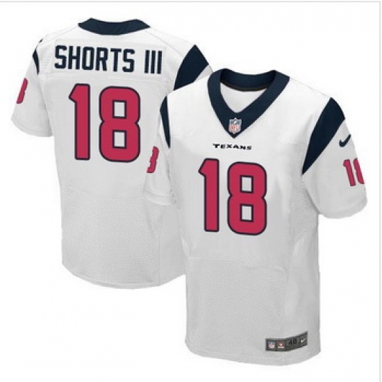 New Houston Texans 18# Cecil Shorts III White Men Stitched NFL Elite Jersey New Houston Texans 18# Cecil Shorts III White Men Stitched NFL Elite Jersey